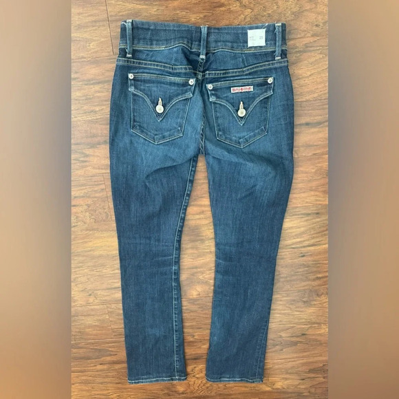 Hudson Beth Mid-Rise Baby Bootcut Jean Medium Wash  Button Flap Pockets Size 25 - Picture 2 of 11